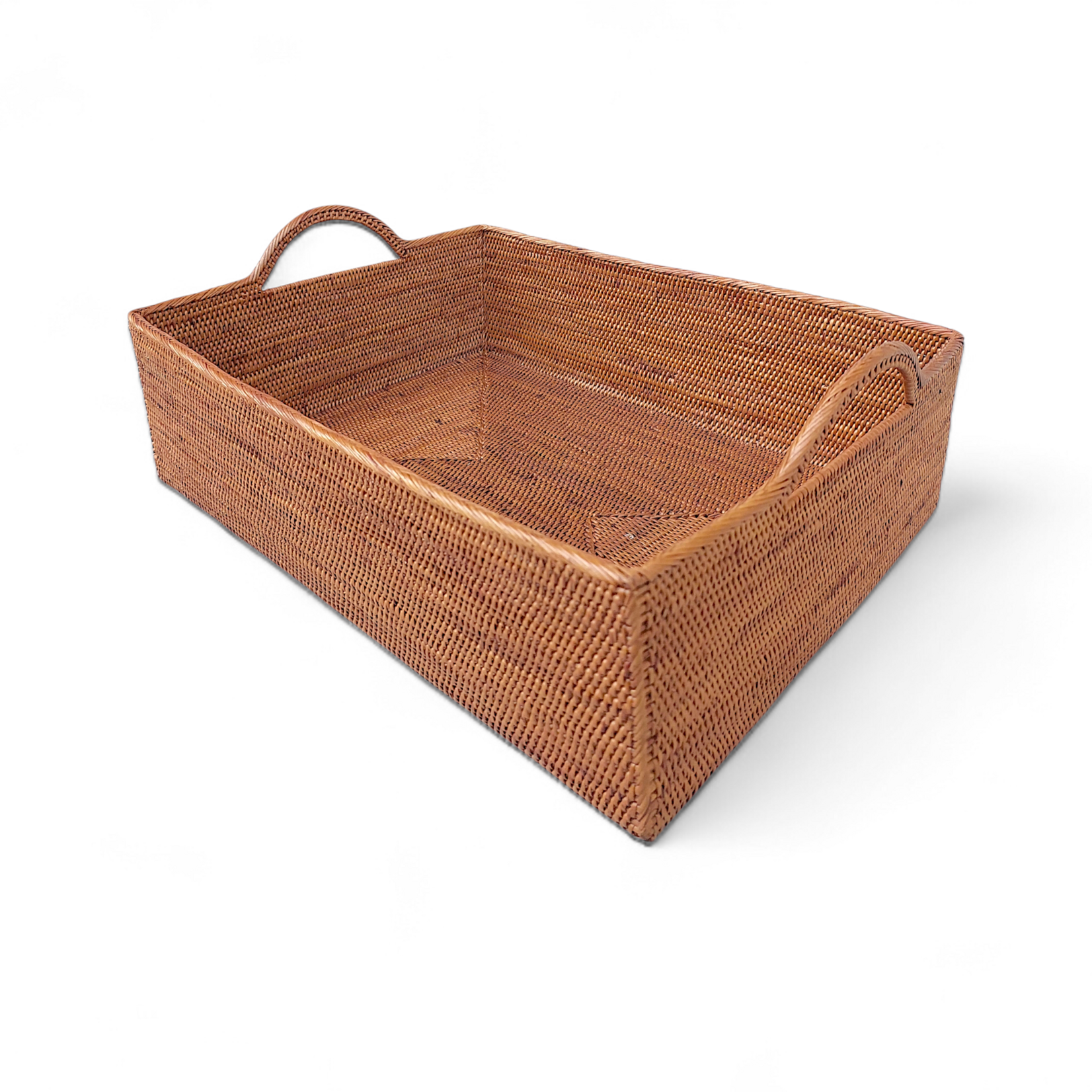 Hand Woven  Ata Basket #111 Extra Large Tray with Handles