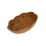 Hand Woven Ata Scallop Edge Basket #114 Bowl with Design Large