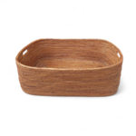 Hand Woven  Ata Basket #122 Rounded Square Large Basket with Handles