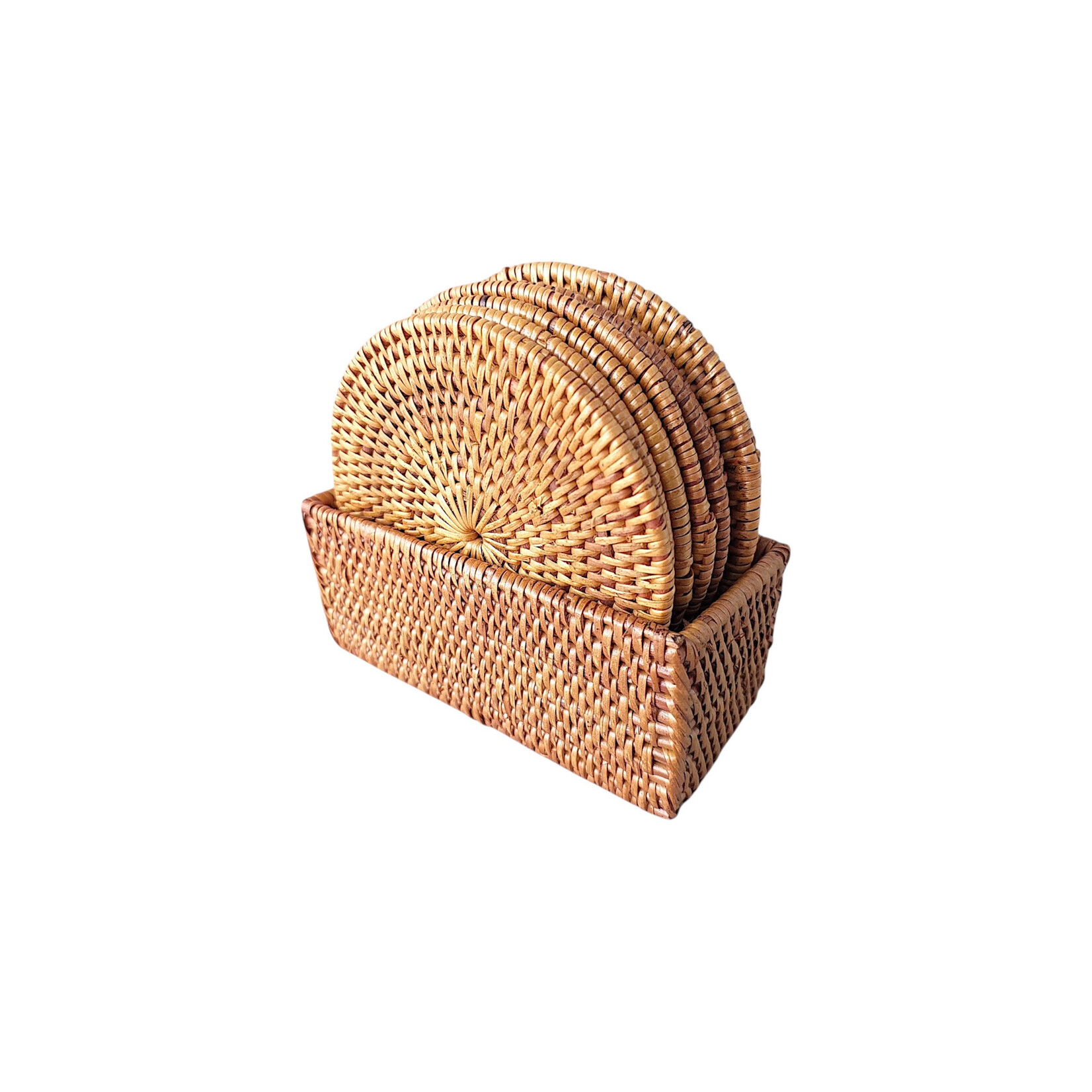 Hand Woven Ata Coasters, Set of 8 in Box