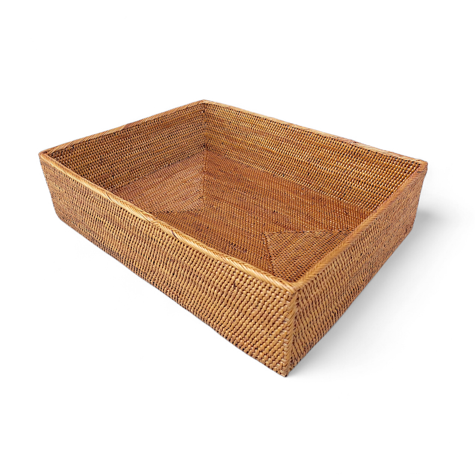 Hand Woven Ata Basket #132 Extra Large Rectangle  Basket Box