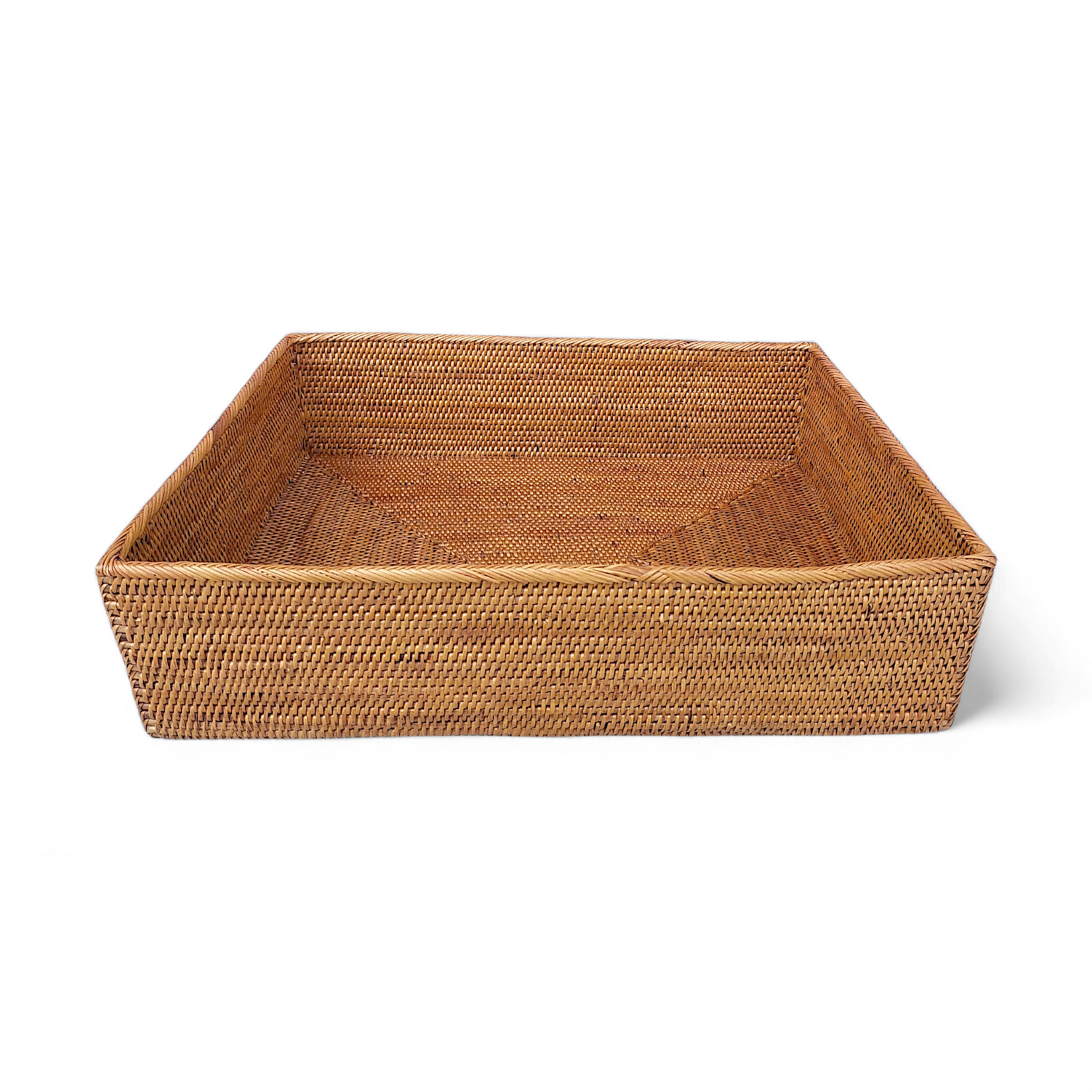 Hand Woven Ata Basket #132 Extra Large Rectangle  Basket Box