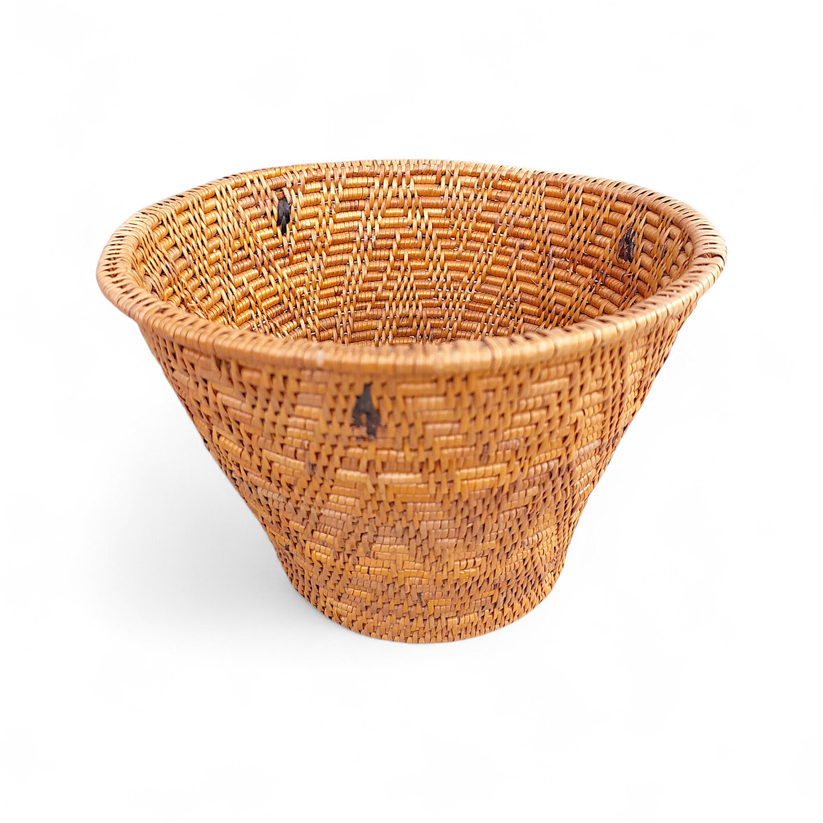 Hand Woven Ata Basket #133 Medium Basket Pot with Design