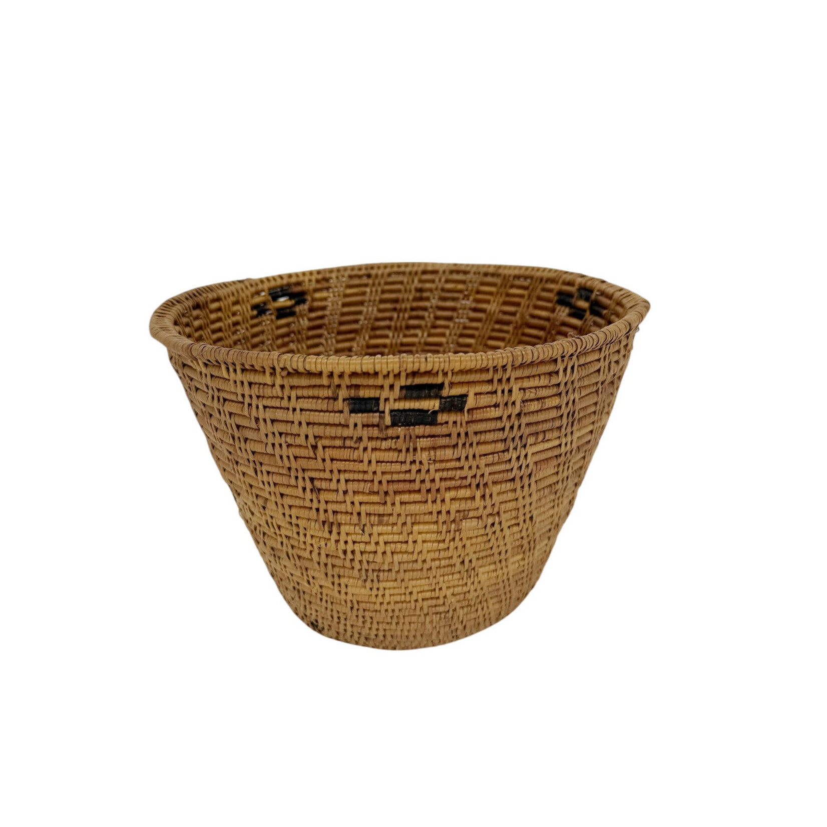 Hand Woven Ata Basket #134 Medium Basket Pot with Design