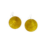Capiz Shell Round Earrings Large 51mm #11 Gold