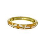 Enamel Clasp CZ Flower Bracelet Yellow
