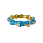 Enamel Clasp Bamboo Bracelet Blue
