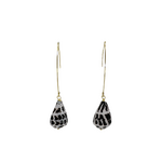 15k Gold Plated Copper V-Wire Hebrew Shell Earrings