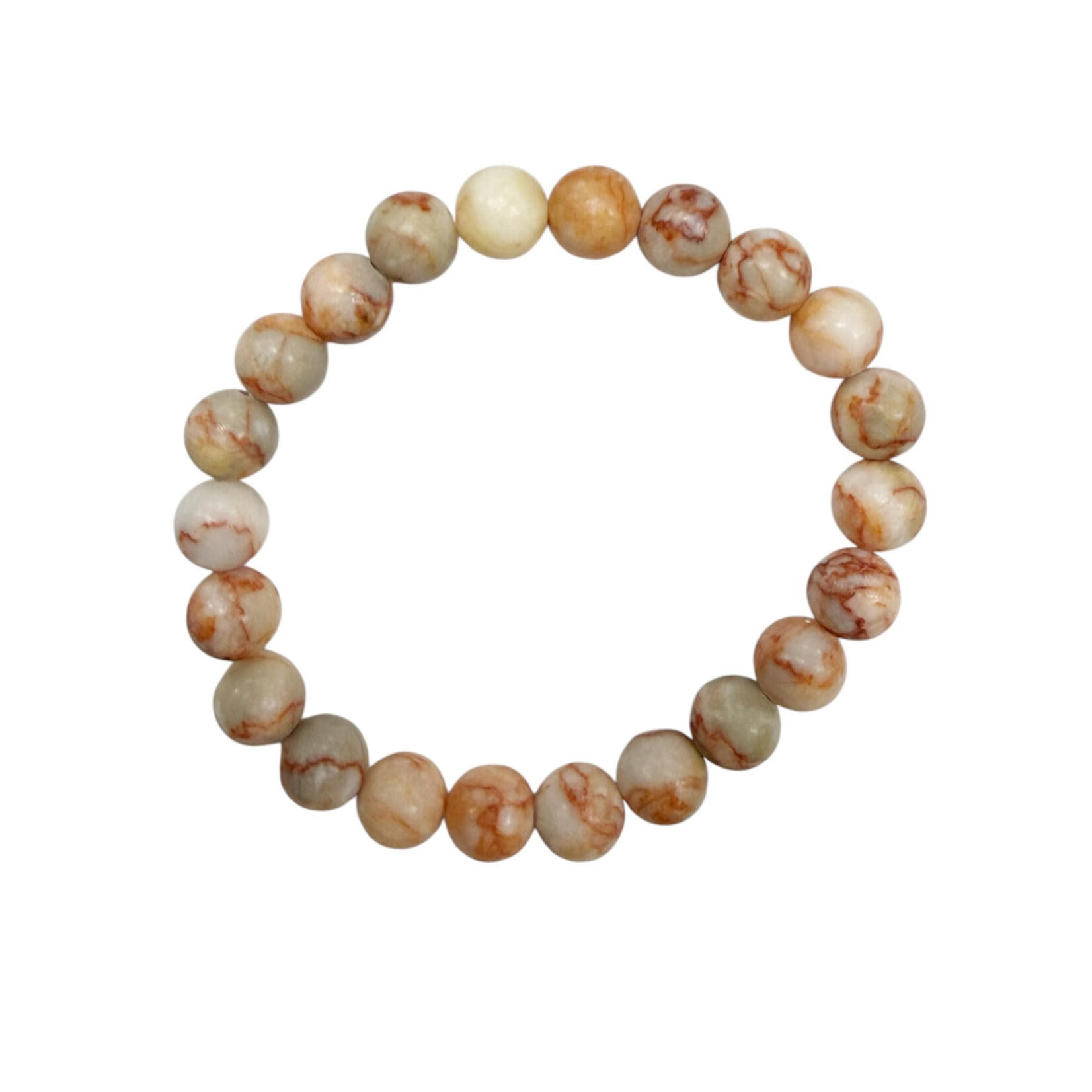 Red Netstone Gemstone Stretch Bracelet 8mm