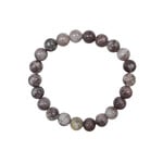 Purple Wood Strips Stone Gemstone Stretch Bracelet 8mm