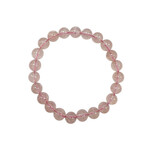 Strawberry Quartz Gemstone Stretch Bracelet 8mm