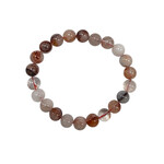 Red Flower Quartz Gemstone Bracelet 8mm