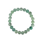 Green Fluorite Gemstone Stretch Bracelet 8mm