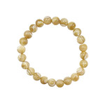 Coffee Shell Gemstone Stretch Bracelet 8mm