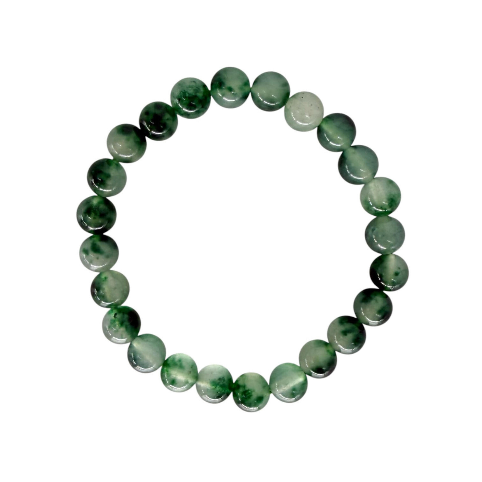 Moss Green Chalcedony Gemstone Stretch Bracelet 8mm