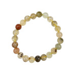 Mixed Quartz Gemstone Stretch Bracelet 8mm