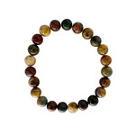 Red Picasso Gemstone Stretch Bracelet 8mm