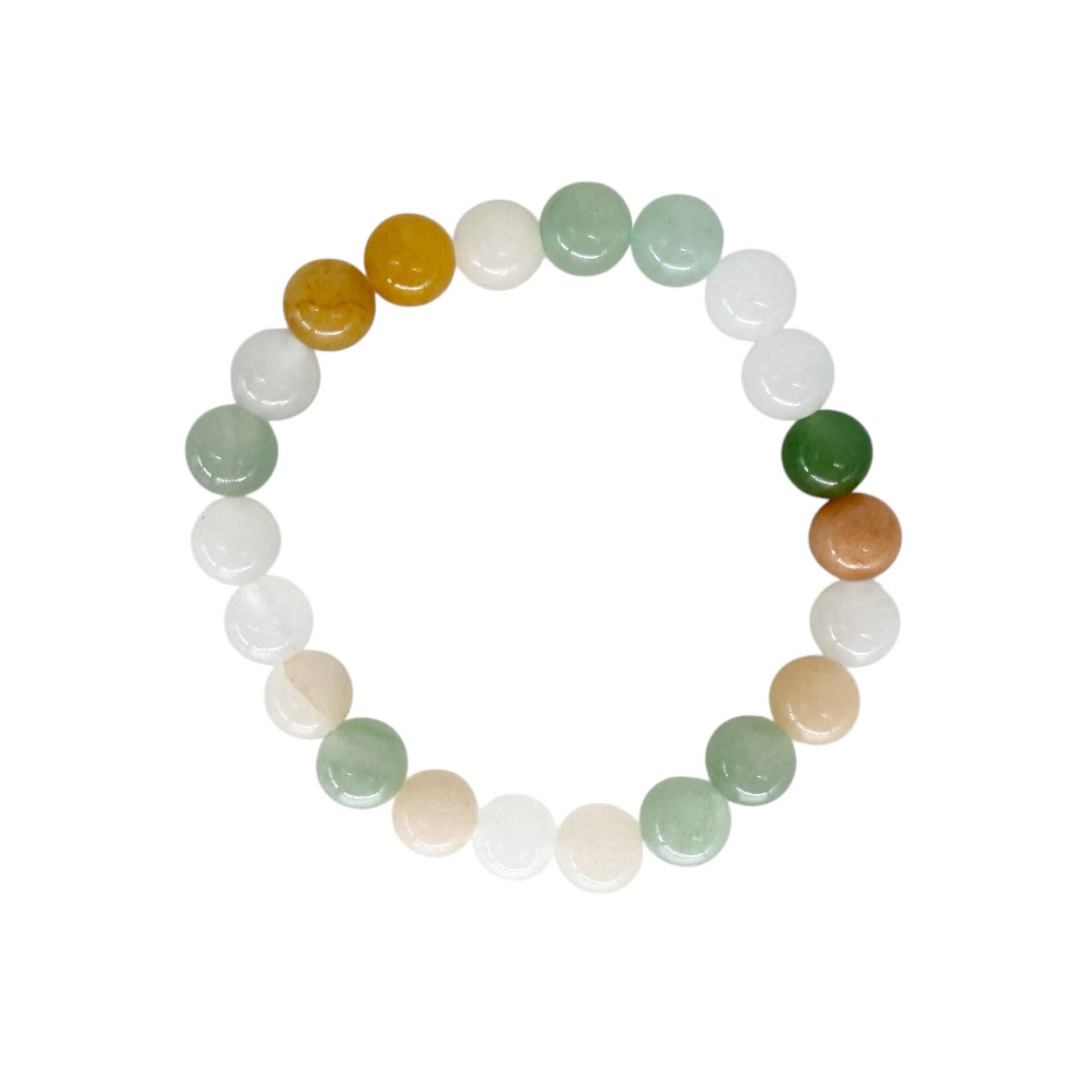 Mixed Color Jade Gemstone Stretch 8mm