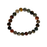 America Picture Jasper Gemstone Stretch Bracelet 8mm