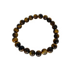 Yellow Tiger Eyes Stone Gemstone Stretch Bracelet 8mm