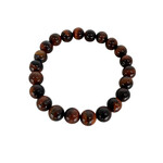 Red Tiger Eyes Stone Gemstone Stretch Bracelet 8mm