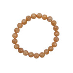 Orange Moonstone Gemstone Stretch Bracelet 8mm