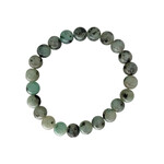Kiwi Stone Gemstone Stretch Bracelet 8mm