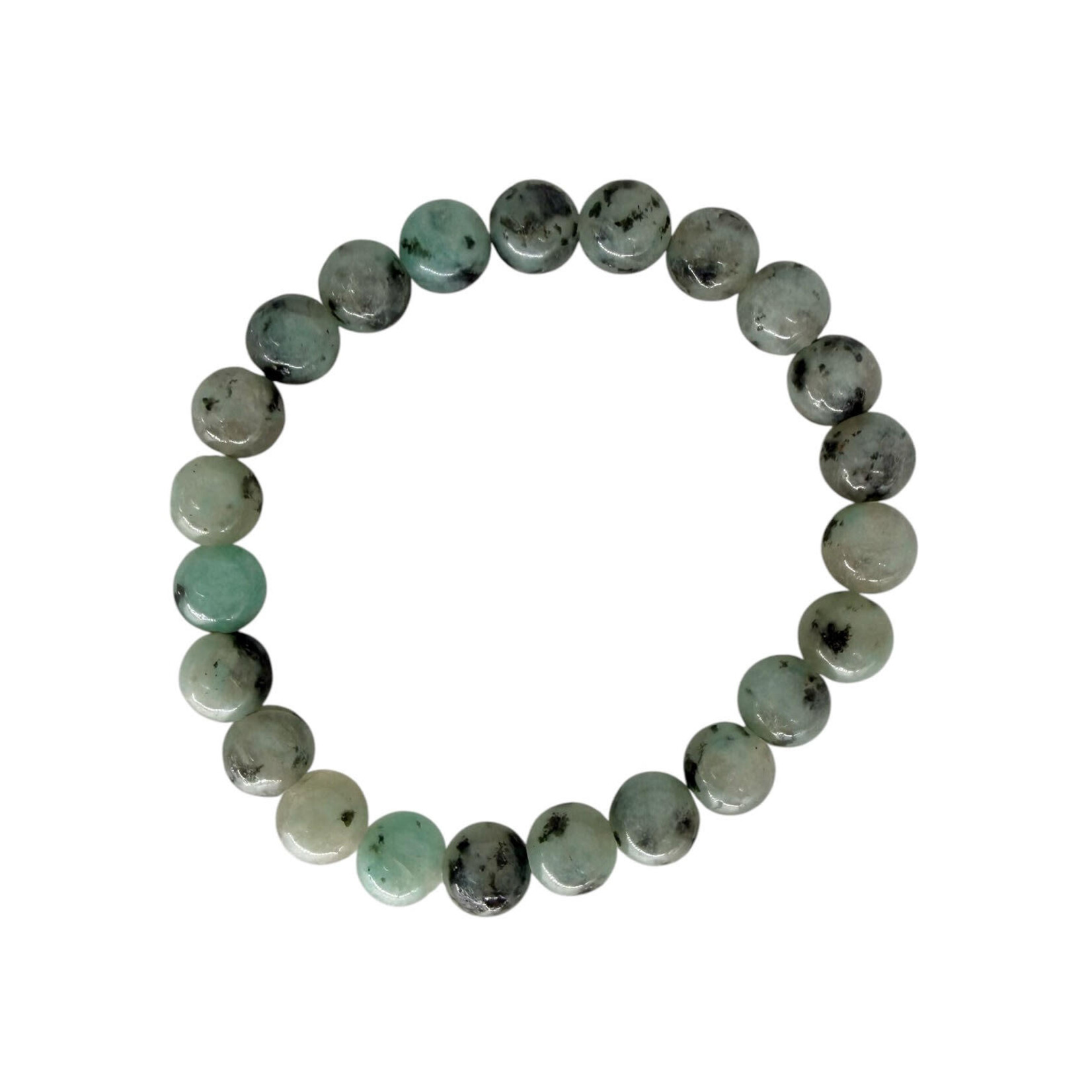Kiwi Stone Gemstone Stretch Bracelet 8mm