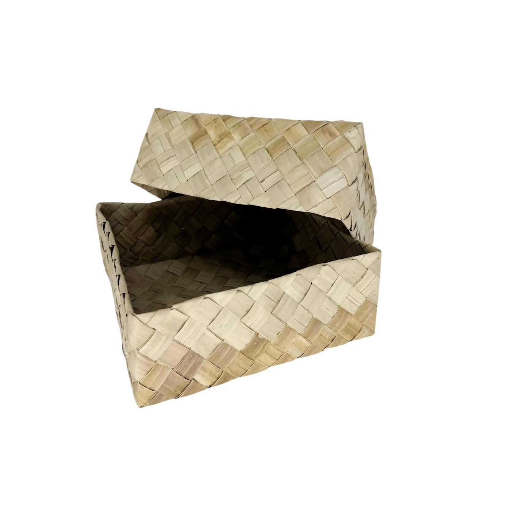 Woven Lauhala Square Box Large