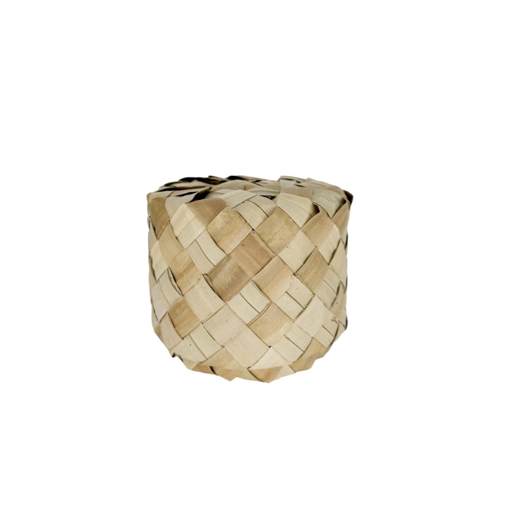 Woven Round Lauhala Box Extra Small
