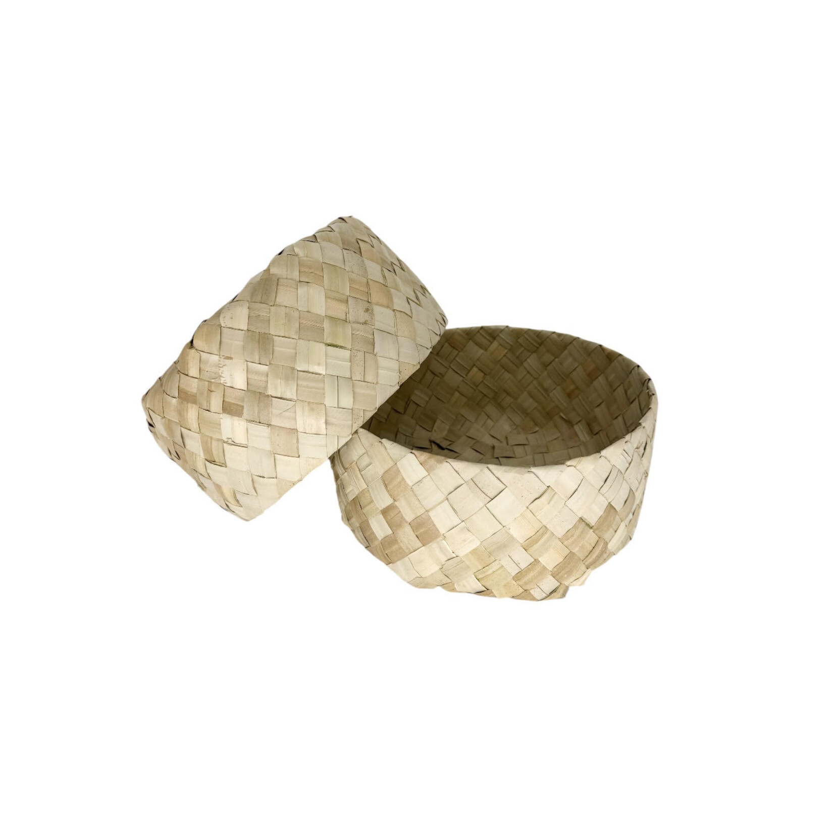 Woven Round Lauhala Box Medium