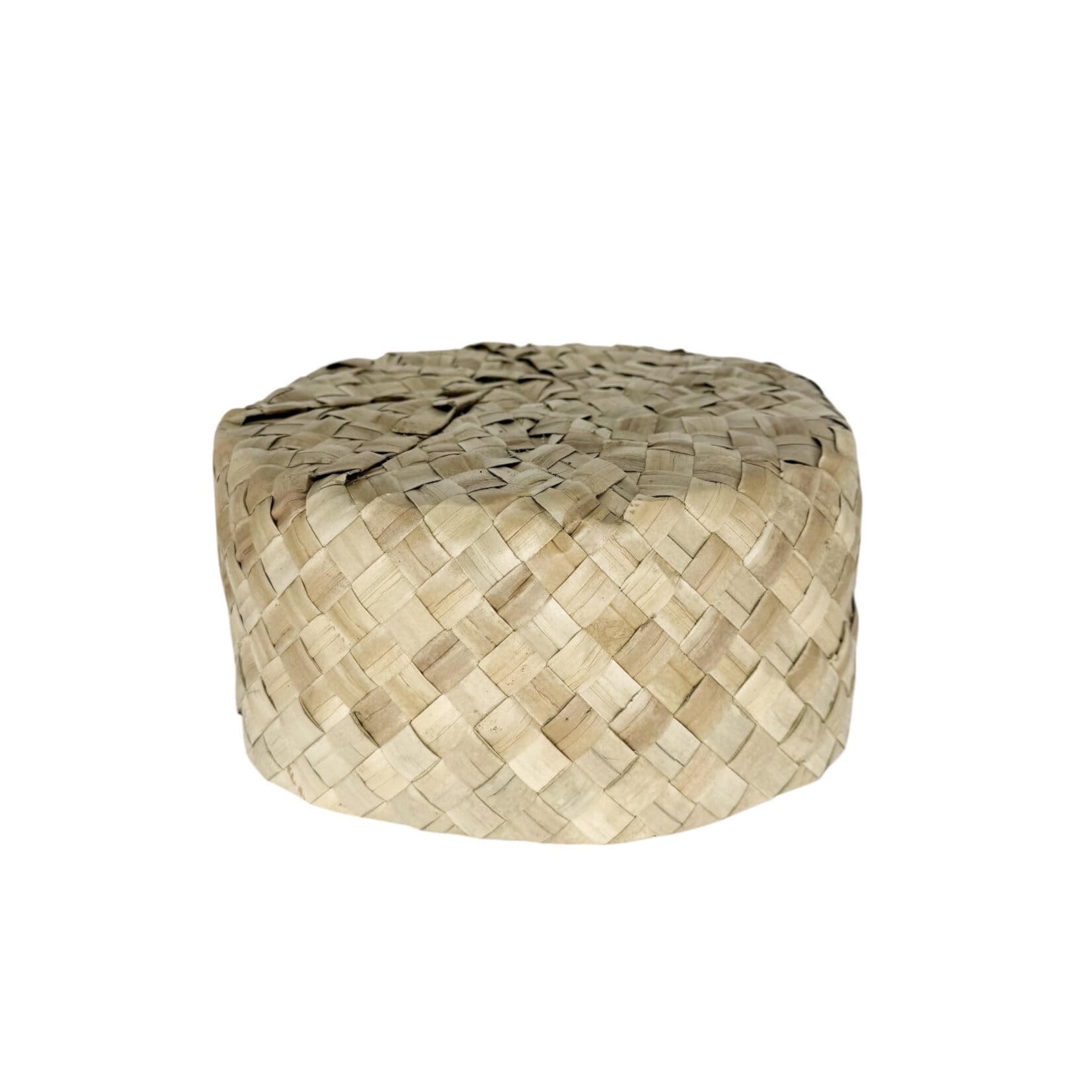 Woven Round Lauhala Box Large