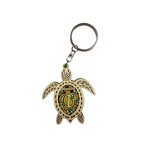 Colored Turtle Wood Cutout Keychain Turtle Design