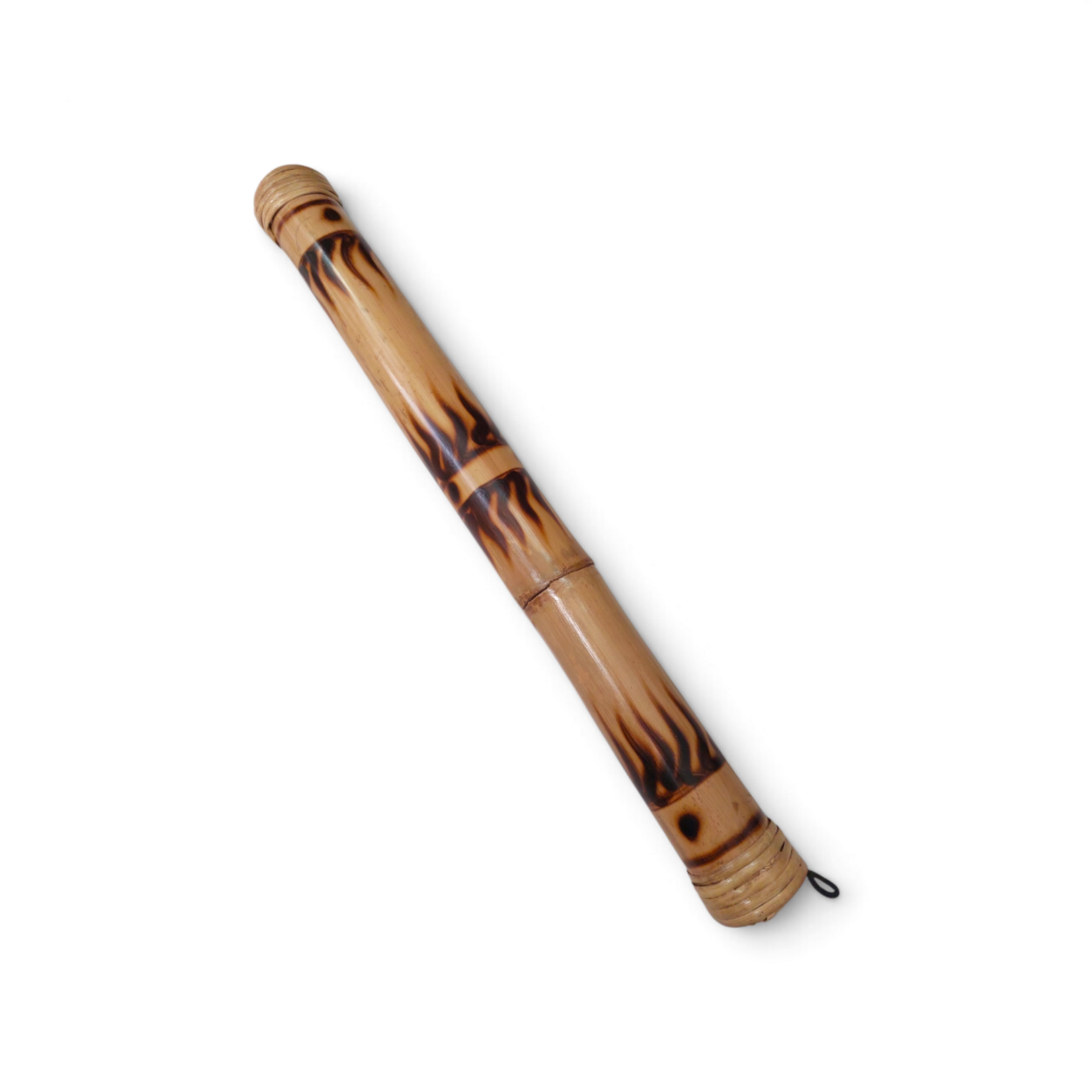 32" Hand Made Bamboo Rain Stick - Sunburst Motif