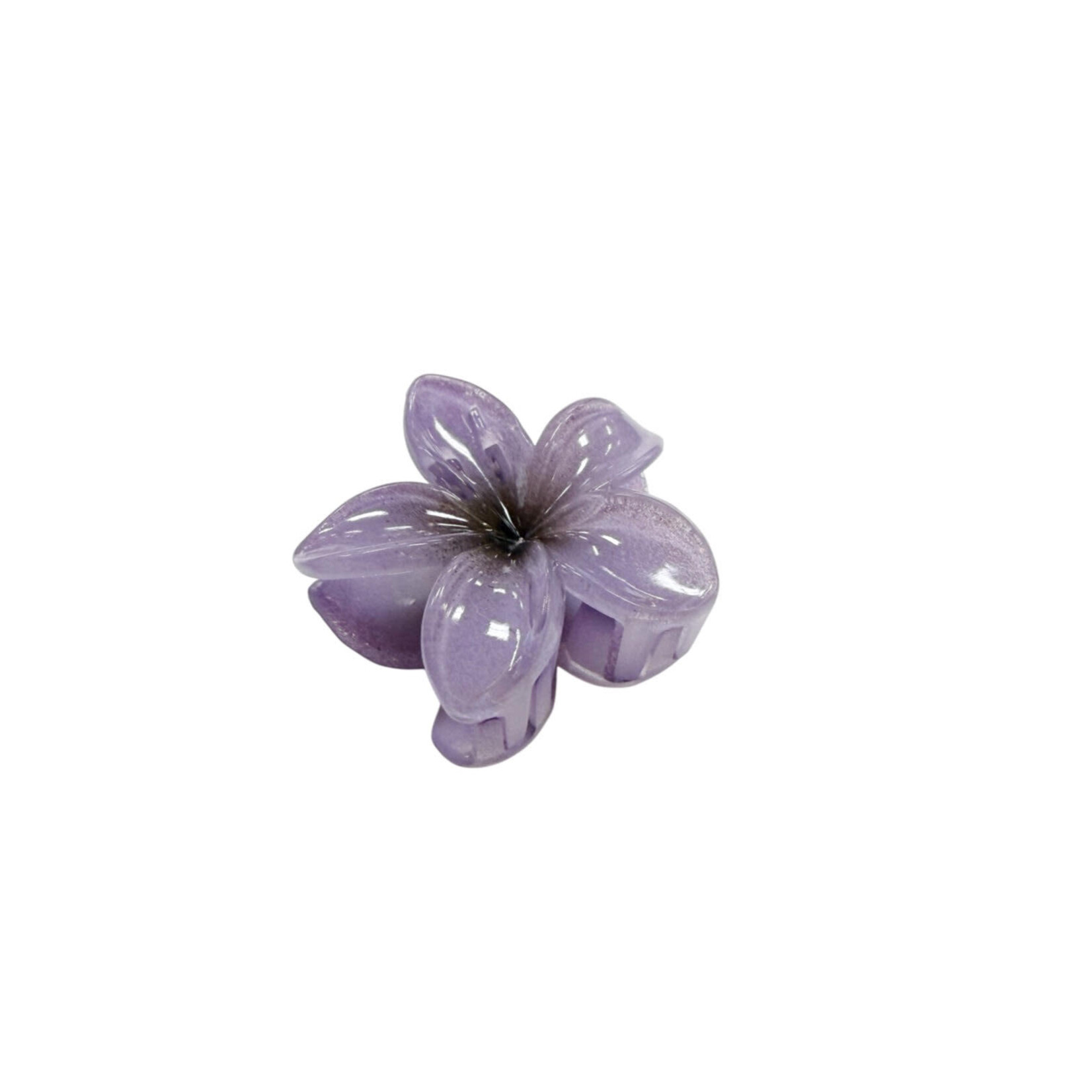 Small 2" Plumeria Hair Claw Opaque Lavender
