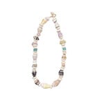 16" Mixed Shell and Turquoise Beach Glass Necklace