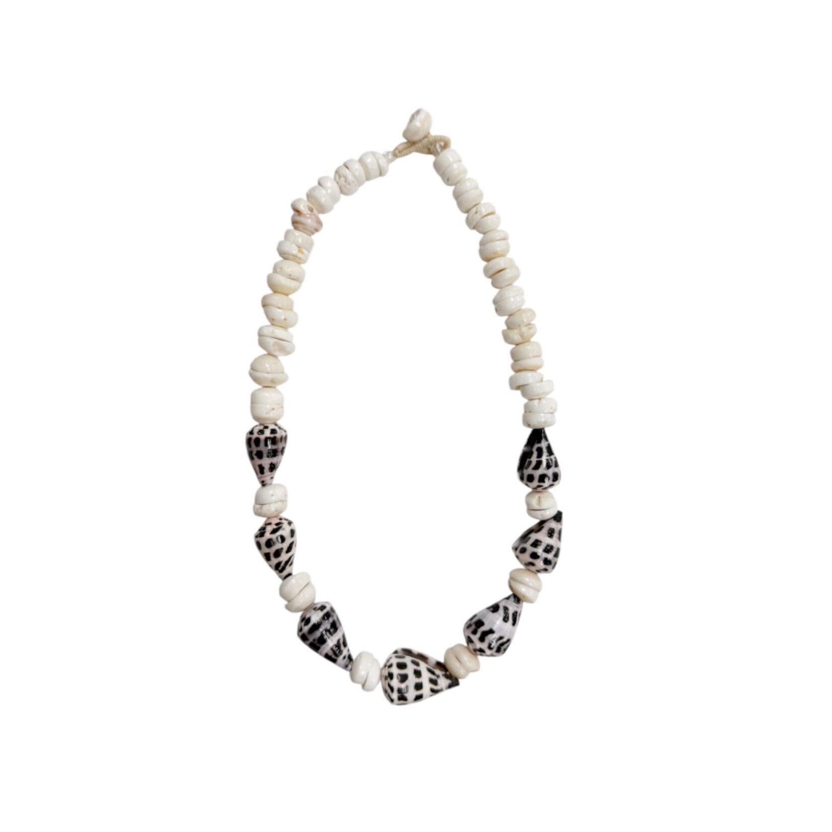 16" 7 Hebrew Puka Shell Necklace