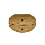 Hand Woven Ata Basket #145 Round Bowl with Lid