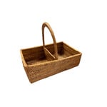 Hand Woven Ata Basket #164 Divided Basket with Handle