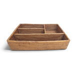 Hand Woven Ata Basket #172 Divided Tray Organizer