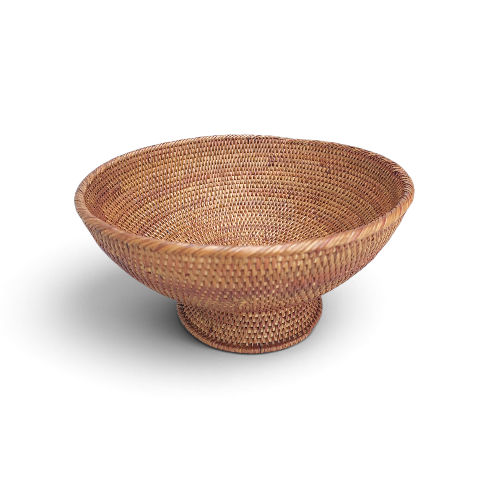 Hand Woven Ata Basket #192 Fruit Bowl with Stand