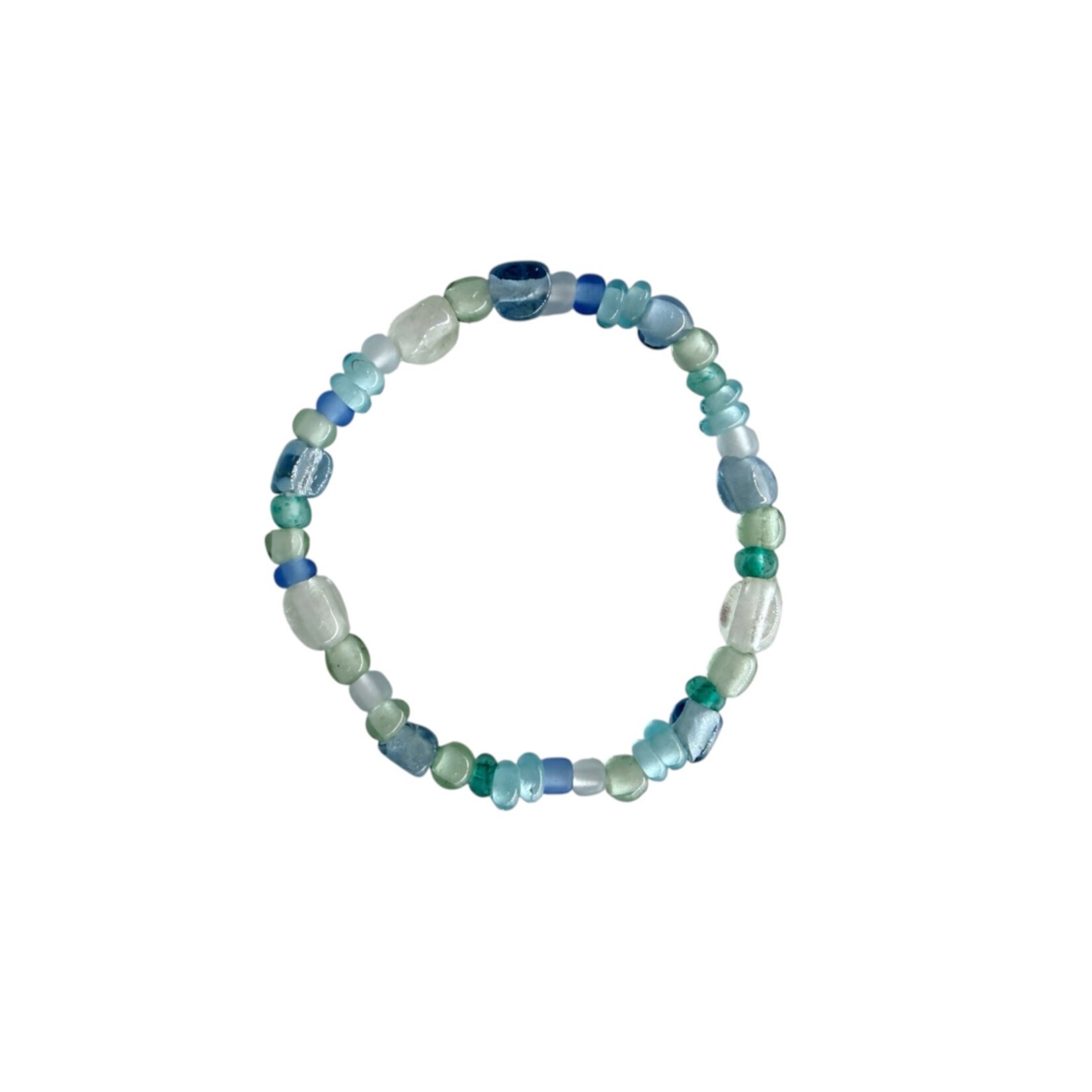 BGL48 Keiki Beach Glass Stretch Bracelet
