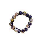 Hand Painted Wood Bubble Bracelet Purple