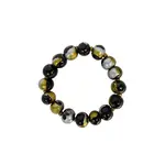 Hand Painted Wood Bubble Bracelet Black
