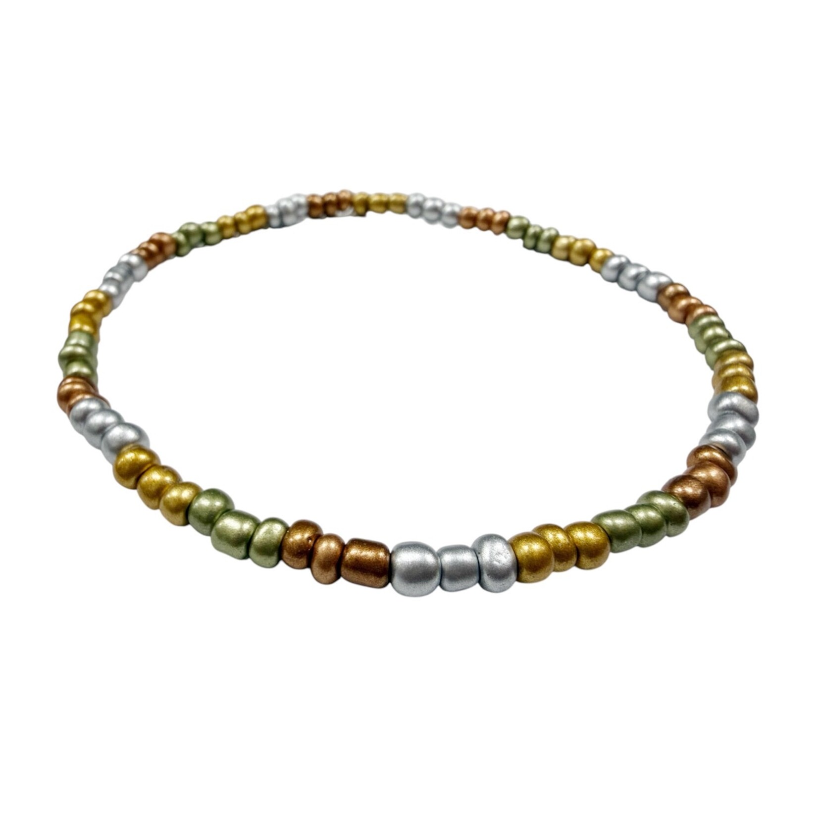 Beaded Stretch Anklet, Pack of 5 Earth