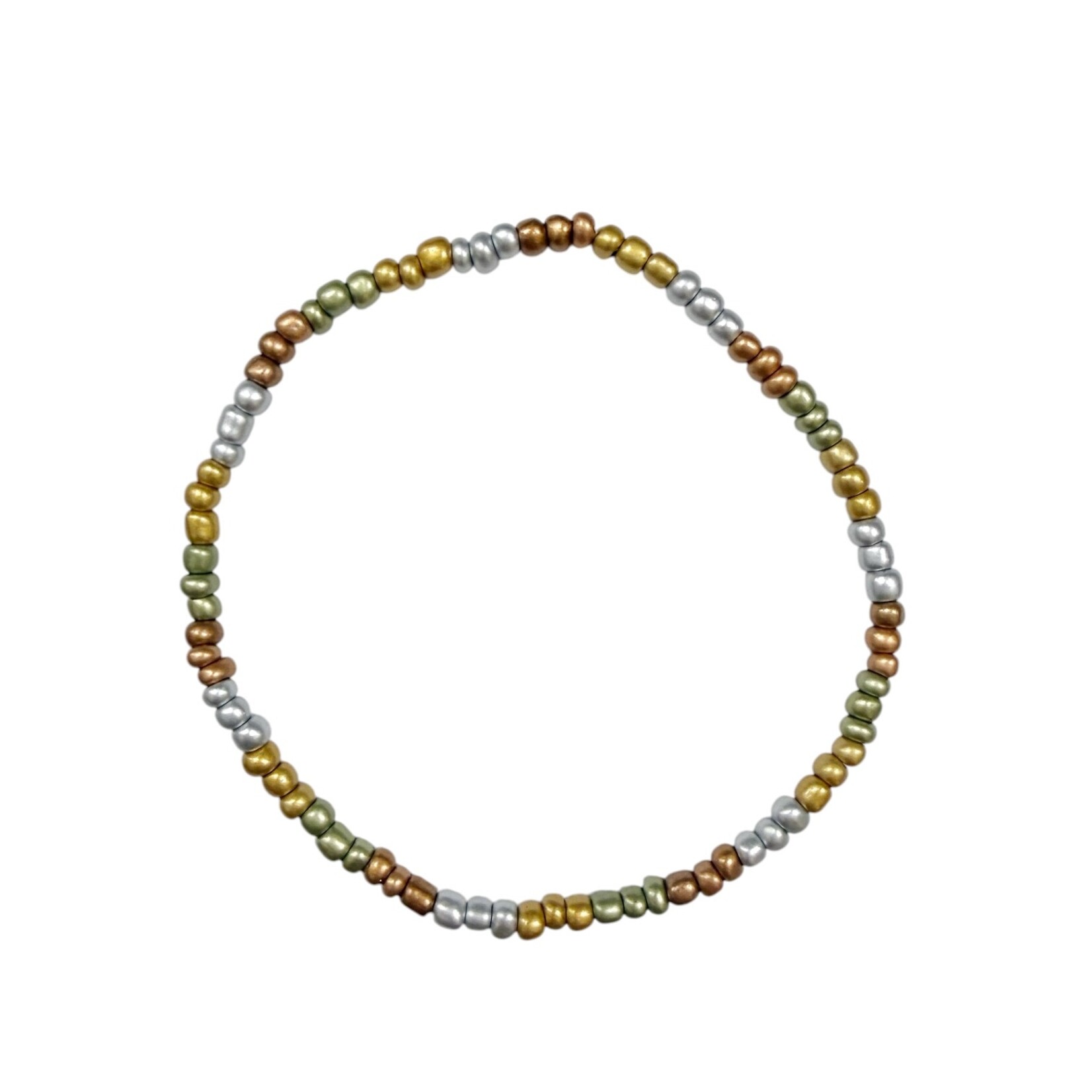 Beaded Stretch Anklet, Pack of 5 Earth