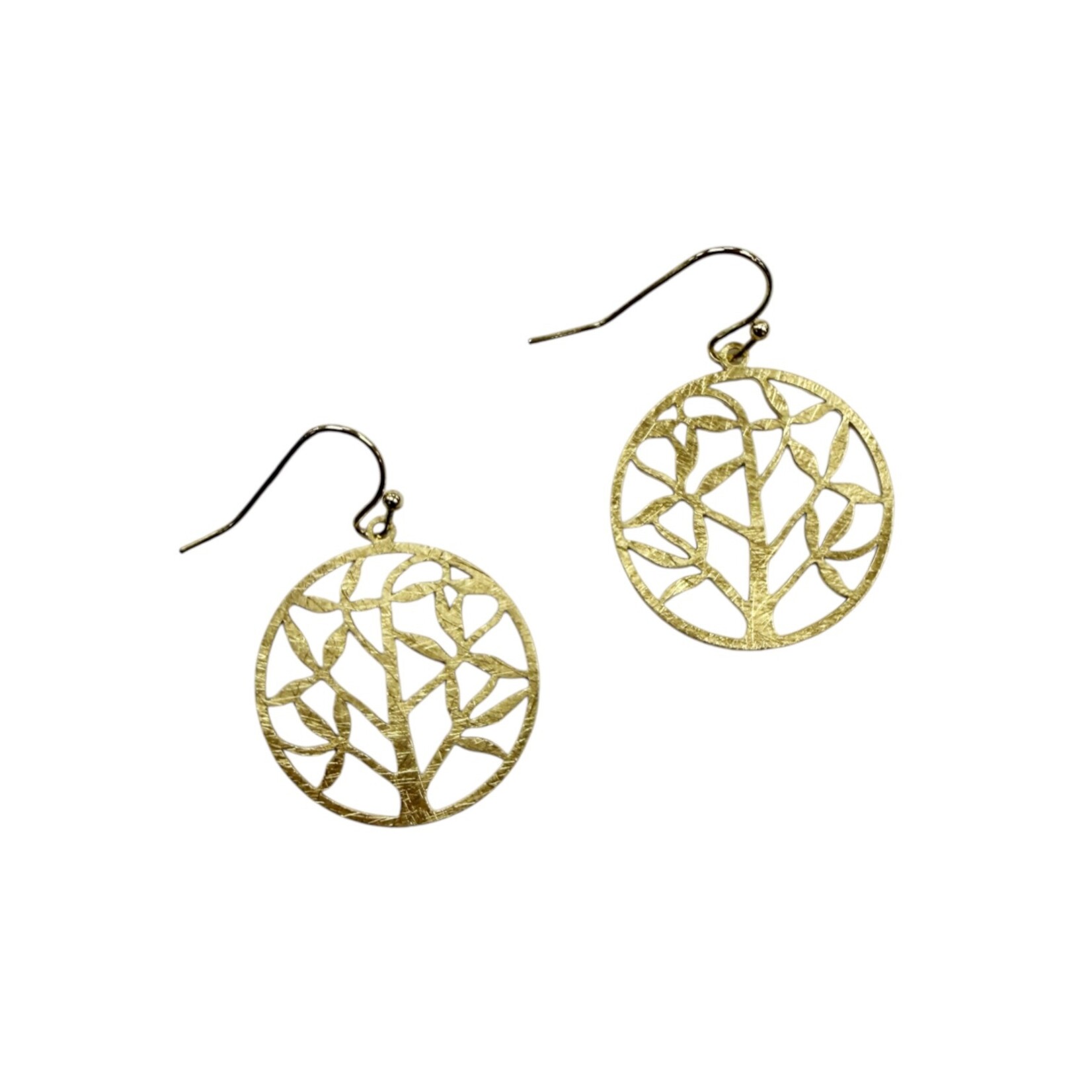 Scratched Earrings Gold X30G