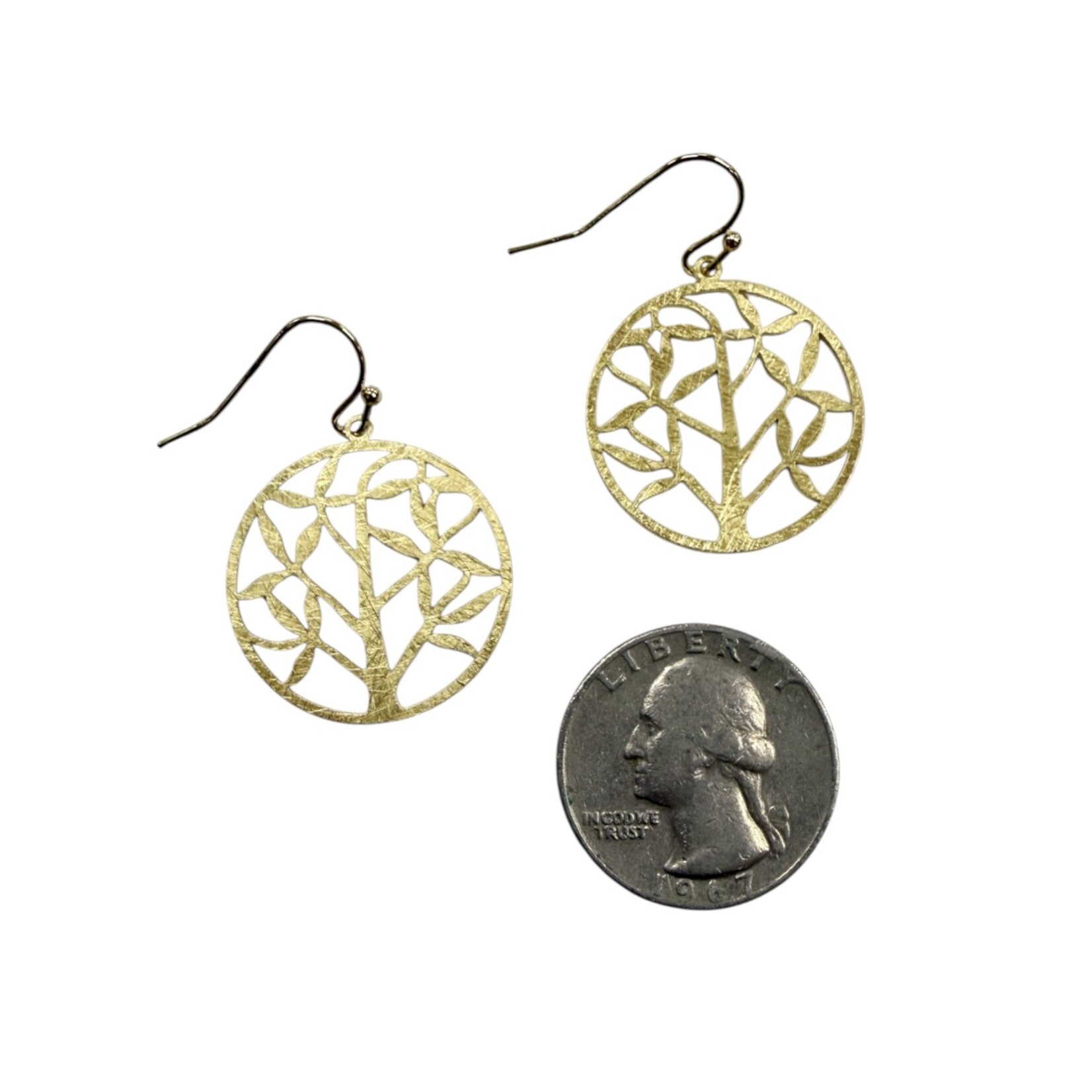 Scratched Earrings Gold X30G