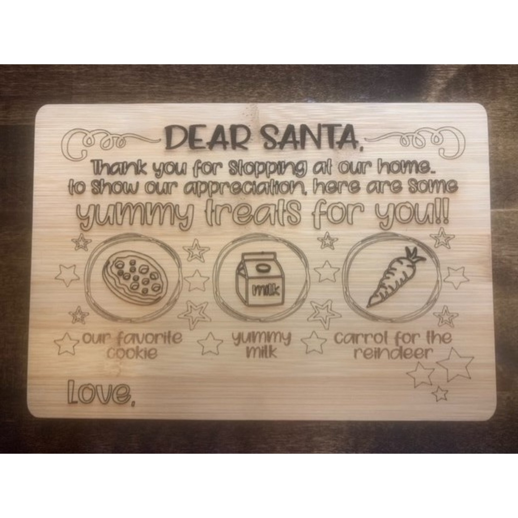 Custom Handmade Dear Santa Small boards