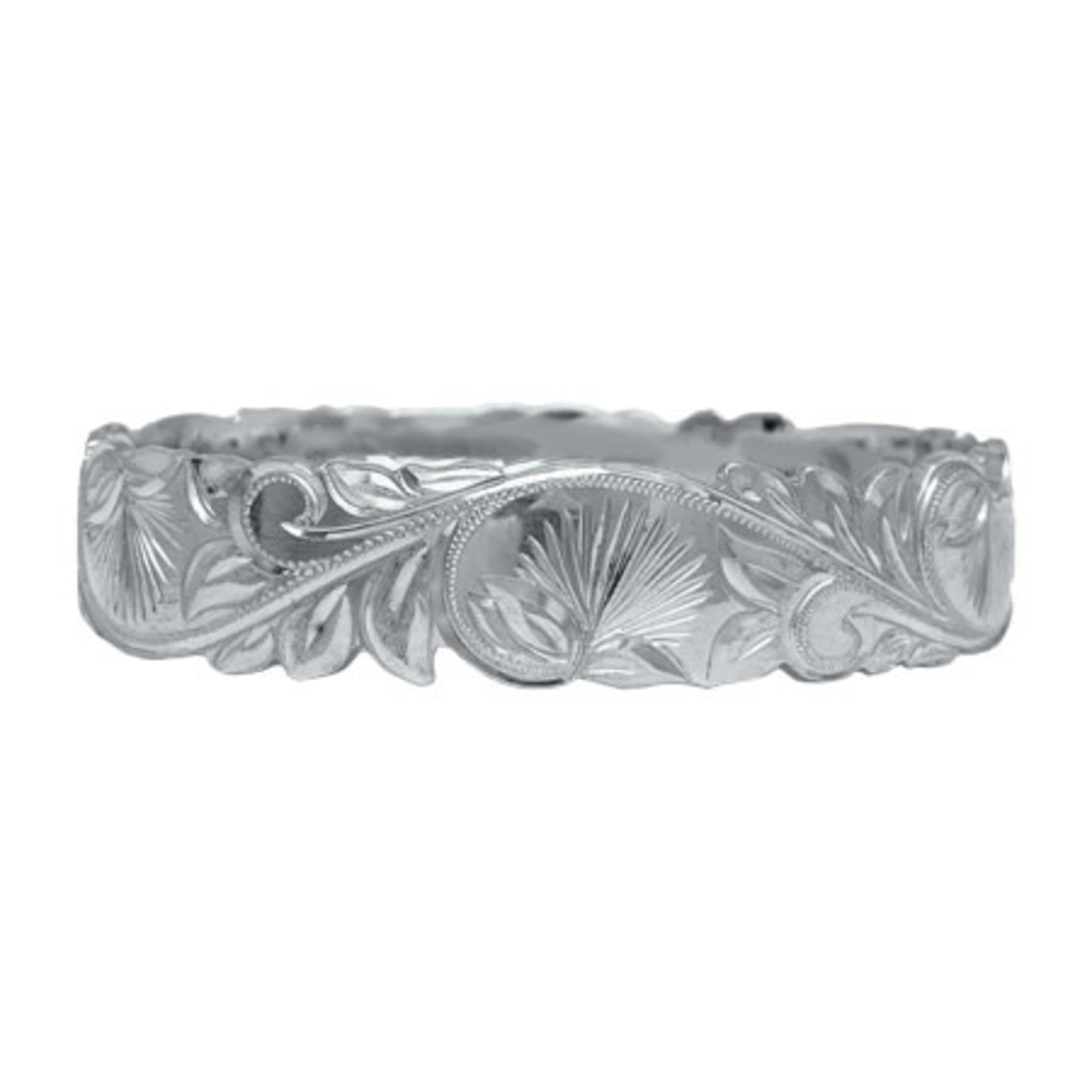 Lehua Blossom Sterling Silver Lehua Blossom Scroll Kālai Kula bracelet